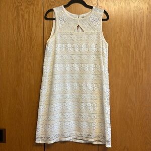 Cream & white lace dress